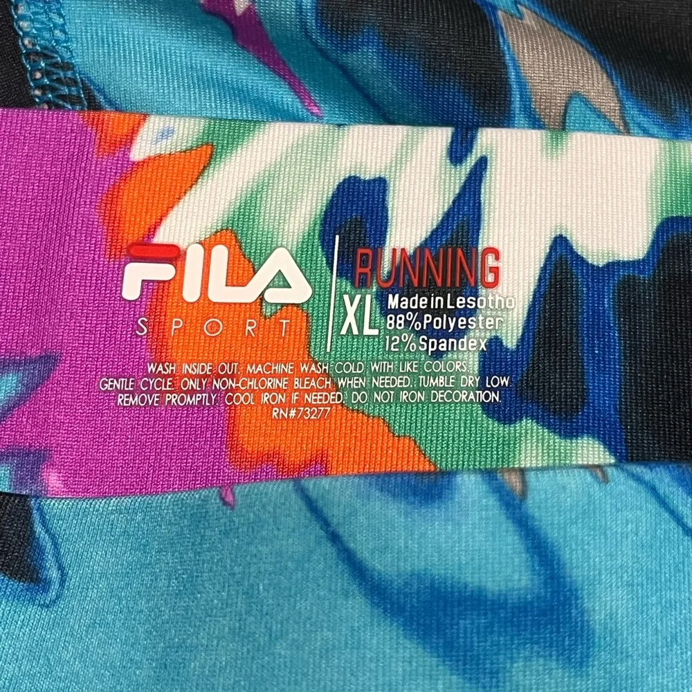 FILA Performance Chic Athletic Runner/Yoga Pants, Sz XL, Bold Paintbrush Pattern - Picture 4 of 4